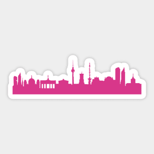 Berlin skyline pink Sticker